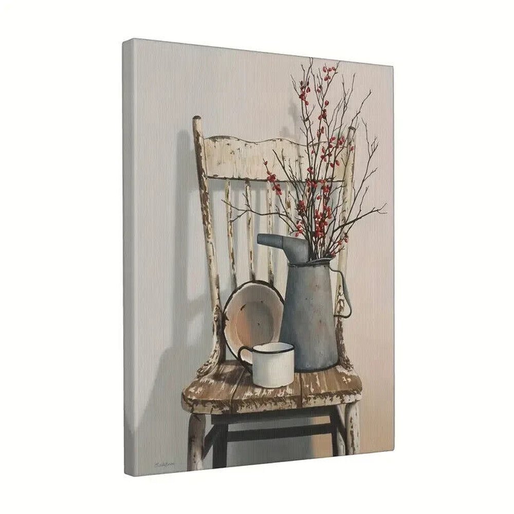 Rustic Country Farmhouse Style Artistic Canvas Print Framed 12" x 16" Wall Art Home & Garden:Home Décor:Posters & Prints Style Your Walls